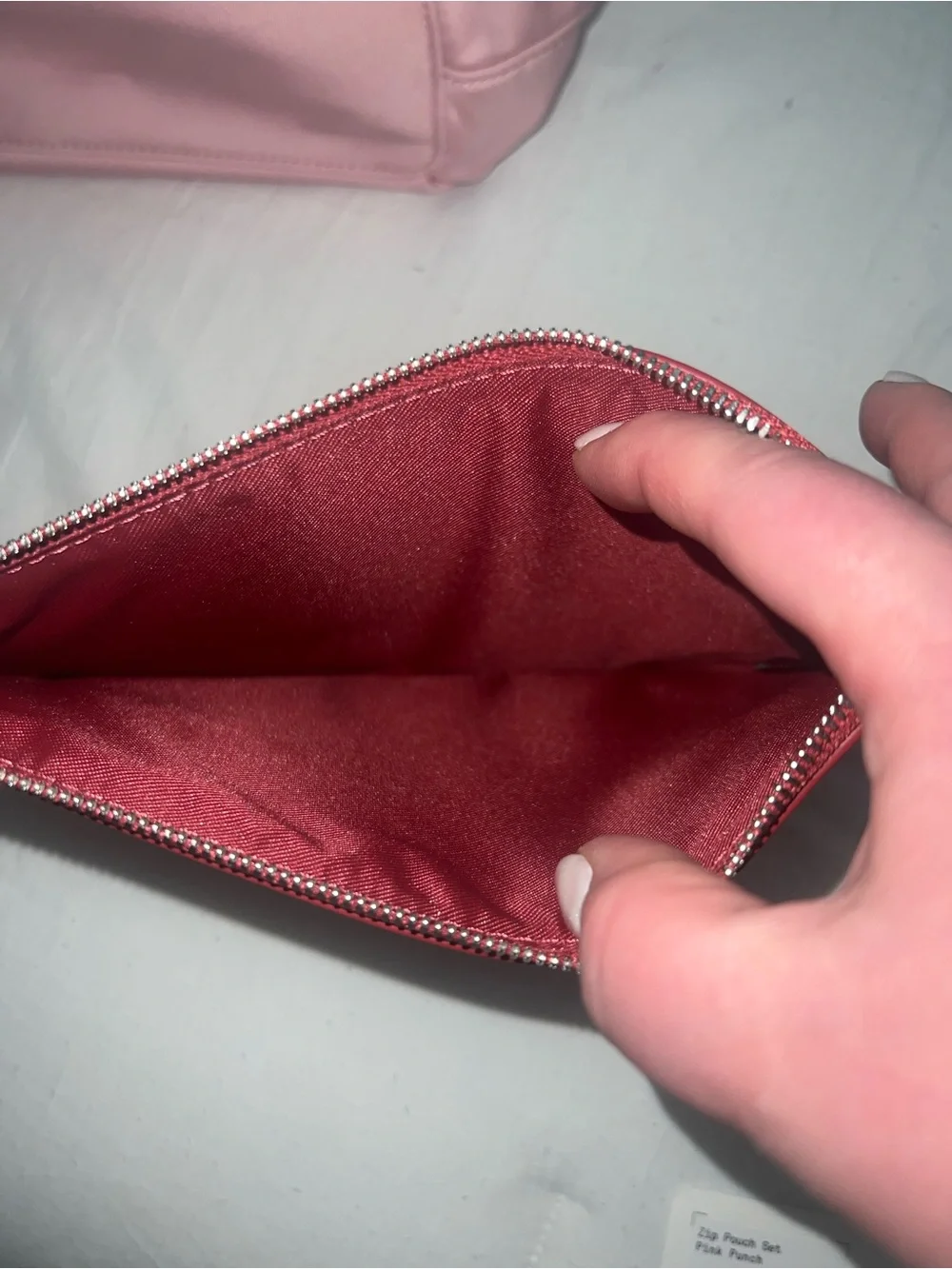 Away Pink and Red Double Pouch Set
